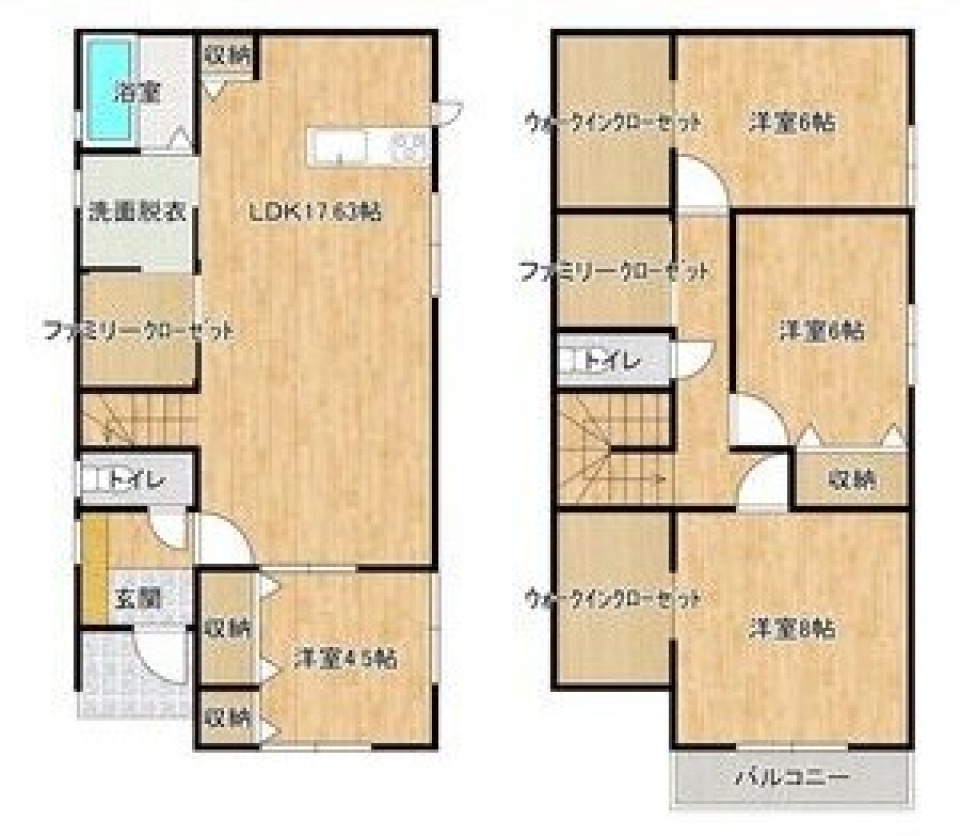 洗濯動線の革命の間取り図