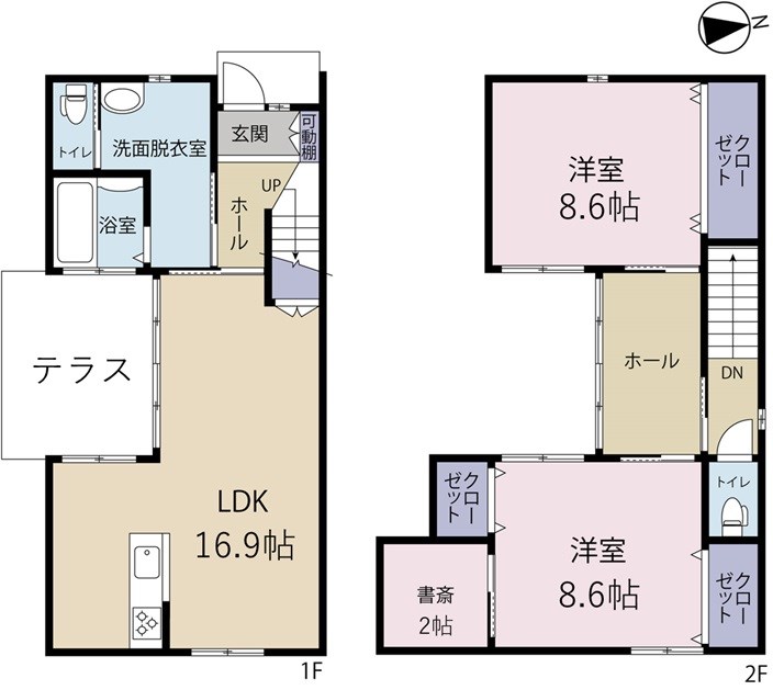 2SLDKのテラスハウス！