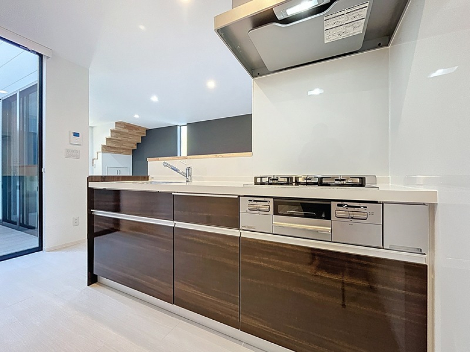 3口ガスコンロで料理もはかどります