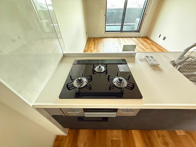 3口ガスコンロでお料理もはかどります！