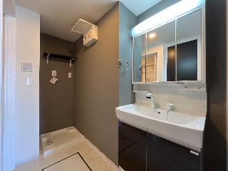 洗面スペースもゆとりのある広さ