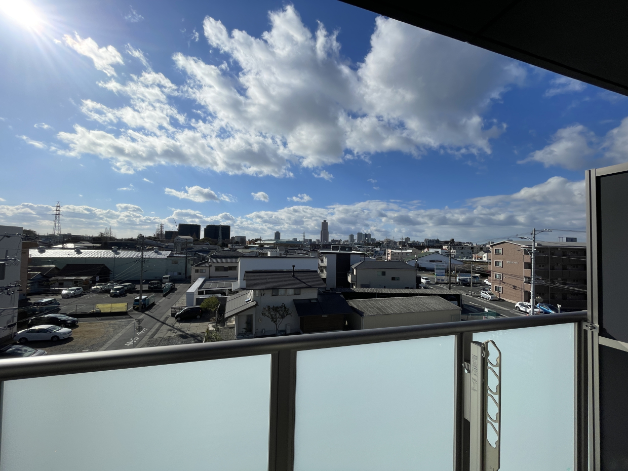 アクトタワーを望めるバルコニー