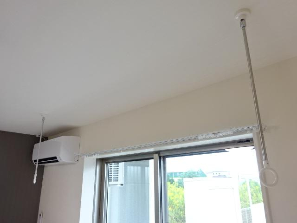 便利な室内物干し付き