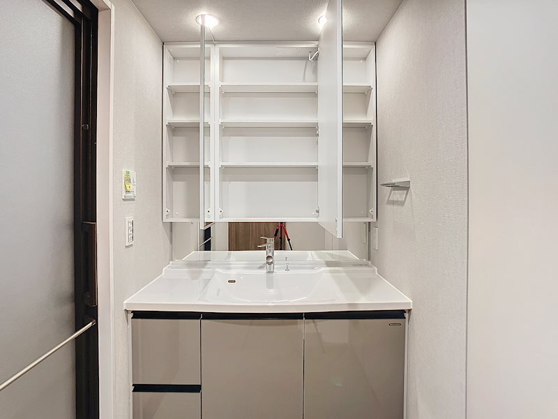 洗面の収納もばっちり
