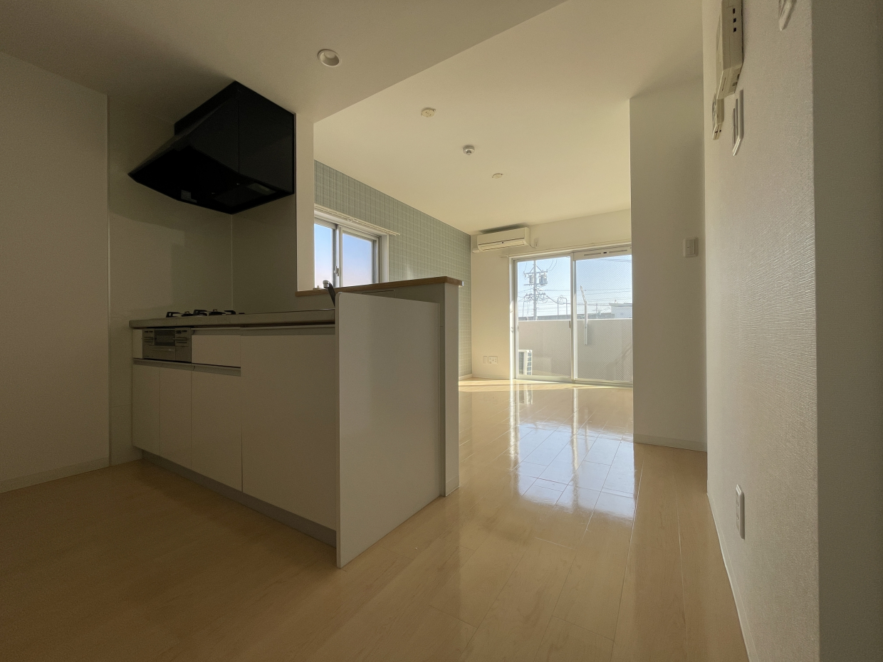 LDKから出ずにトイレ、お風呂が完結できる造りです