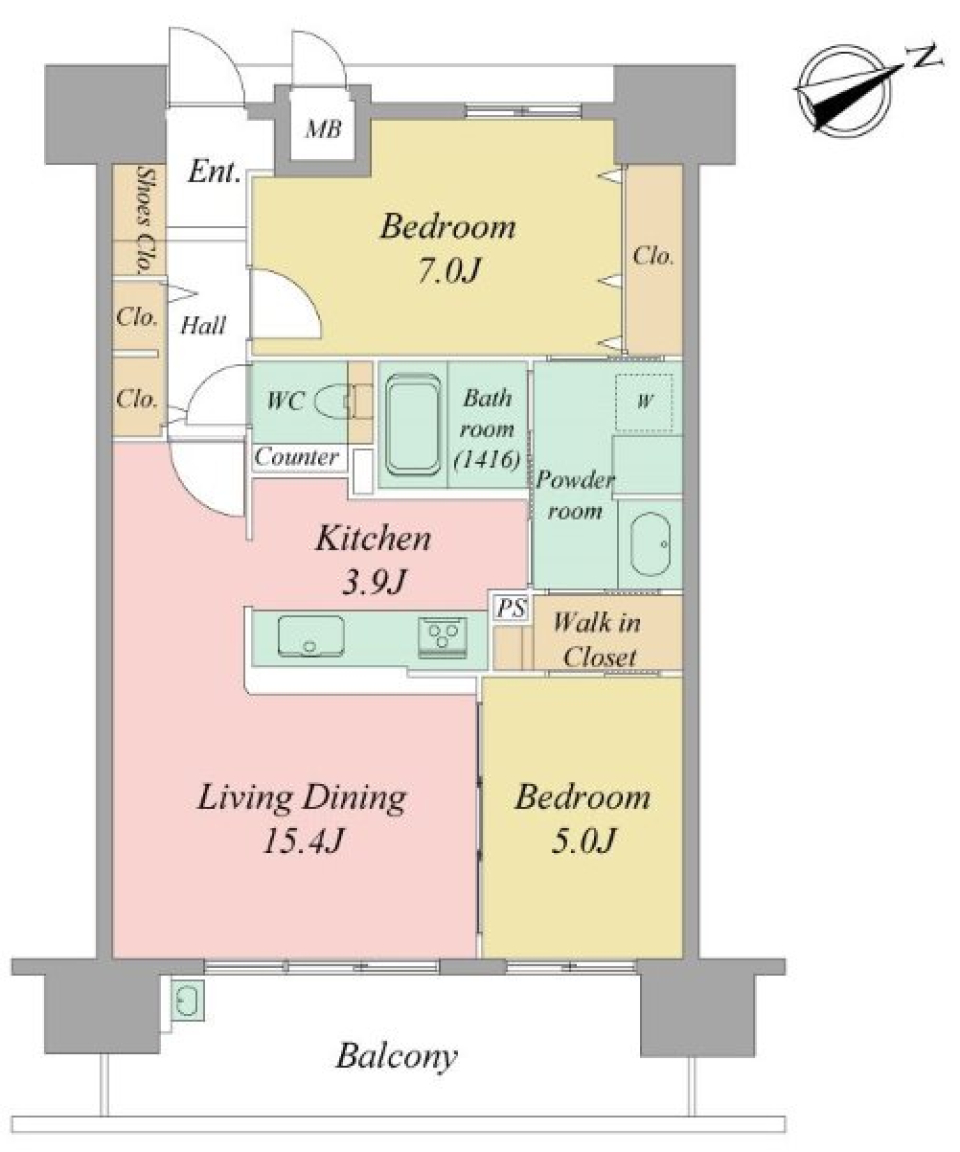 魔法の動線の間取り図