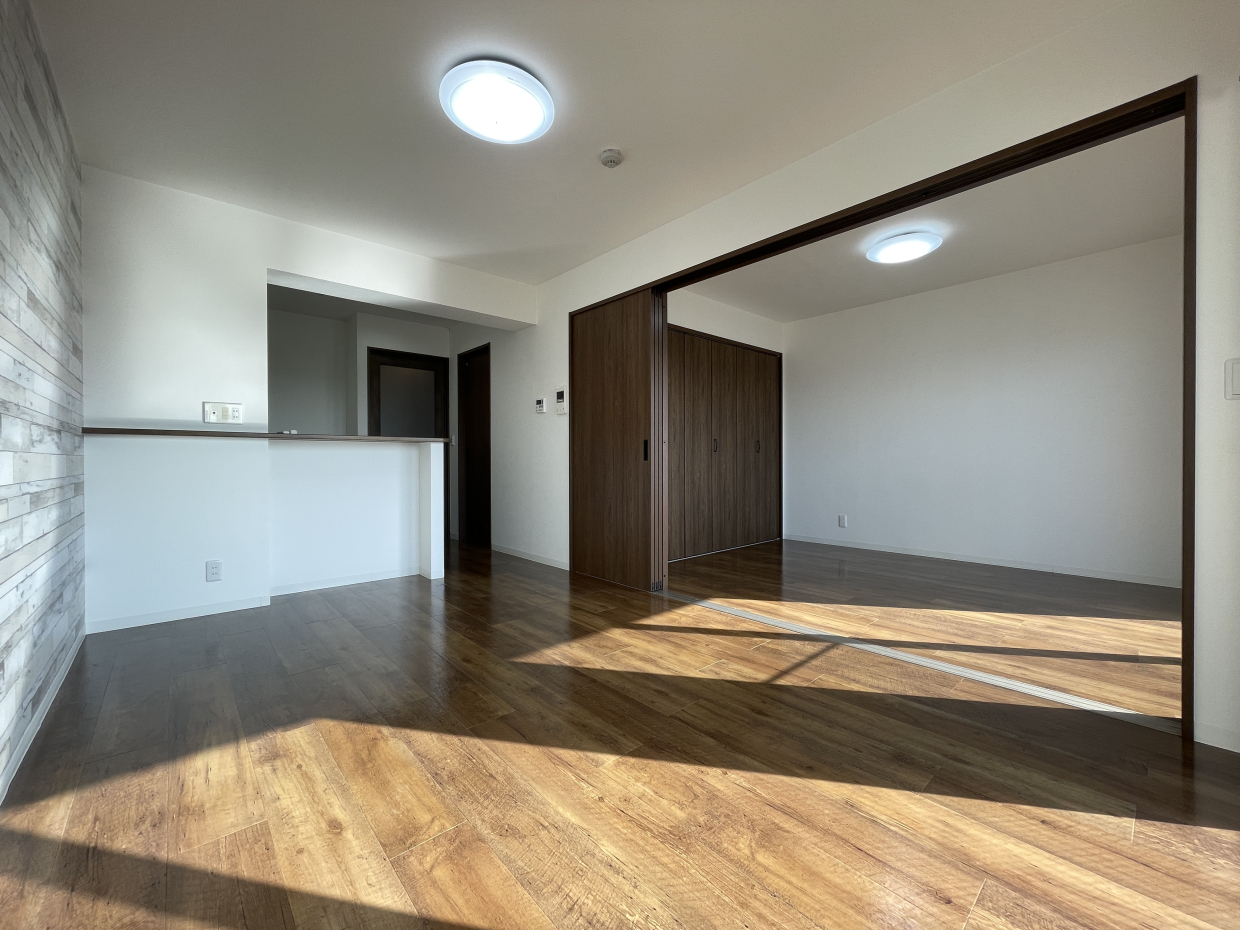 南向き最上階のリビング