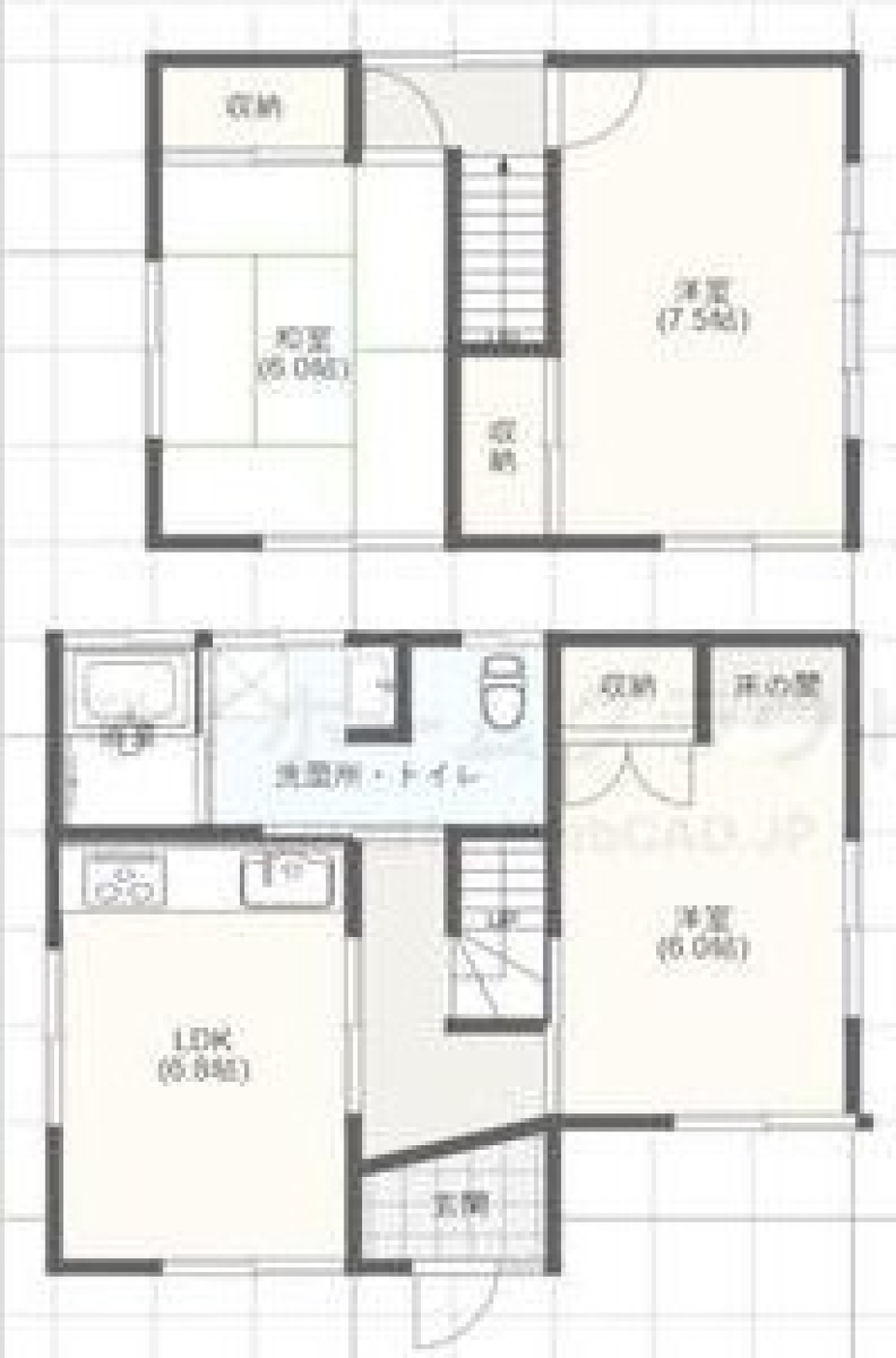 良い意味で裏切るルリノベ戸建ての間取り図