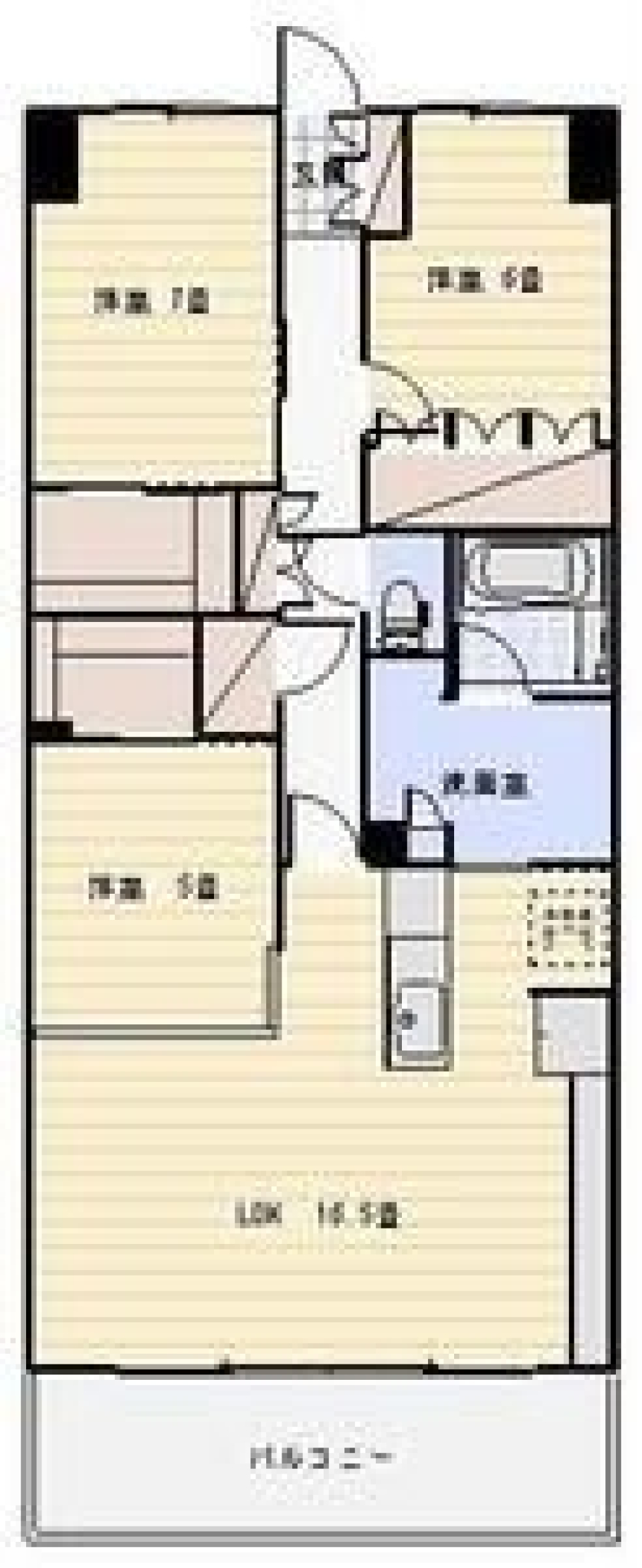 リッチな街中生活の間取り図