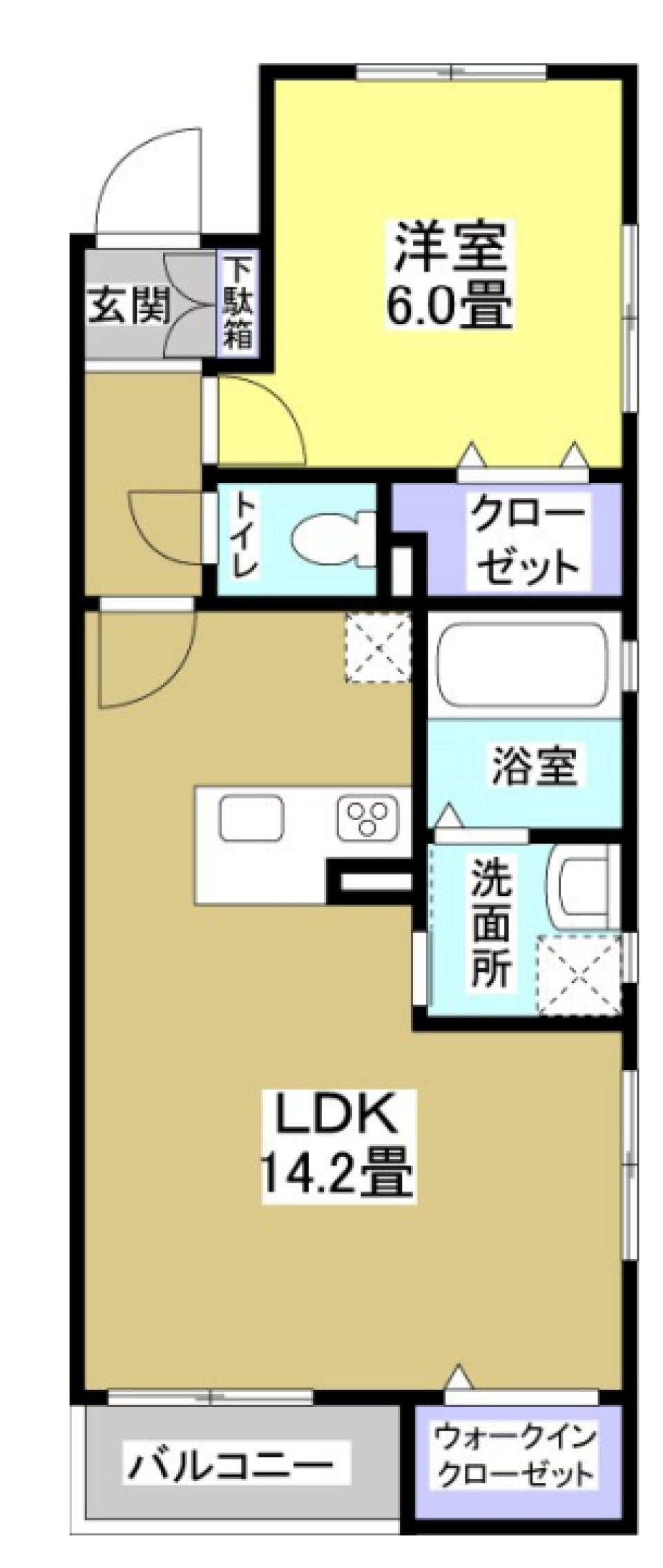 彩るオレンジの機能美の間取り図