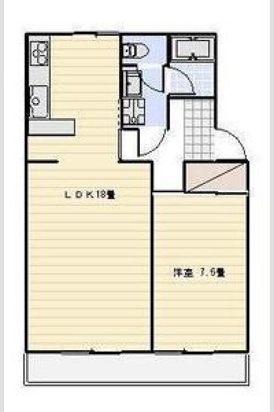 ひらけた日常、余白でくつろぐの間取り図
