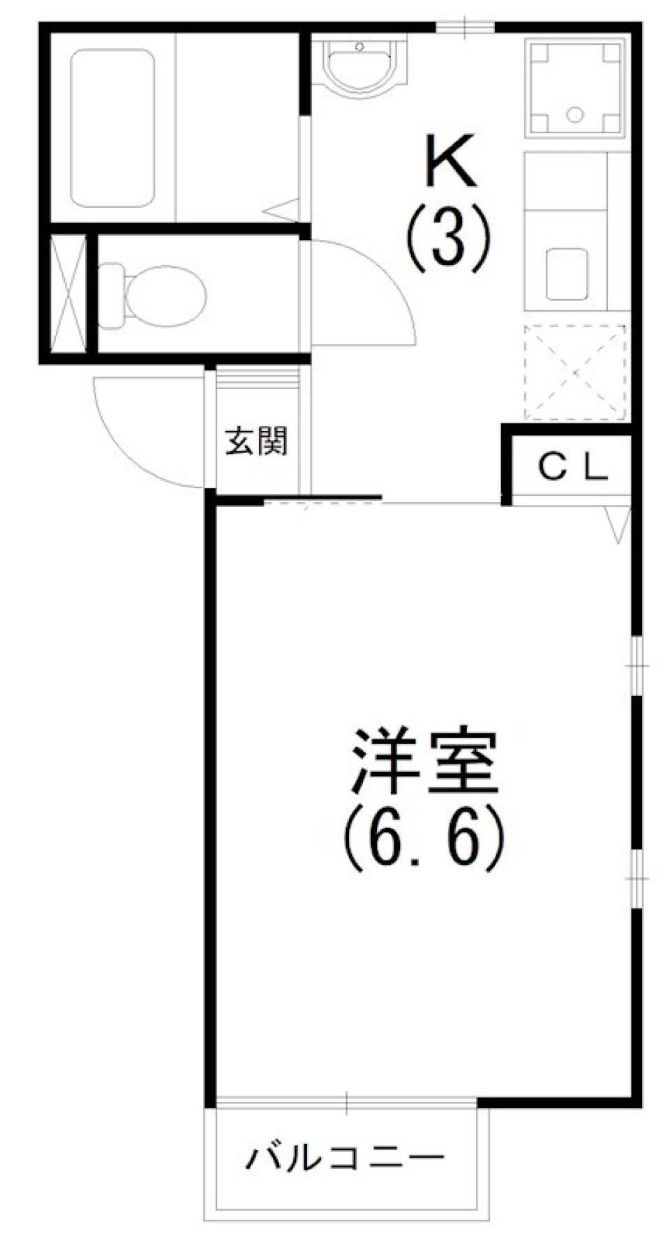 朝が似合う部屋の間取り図