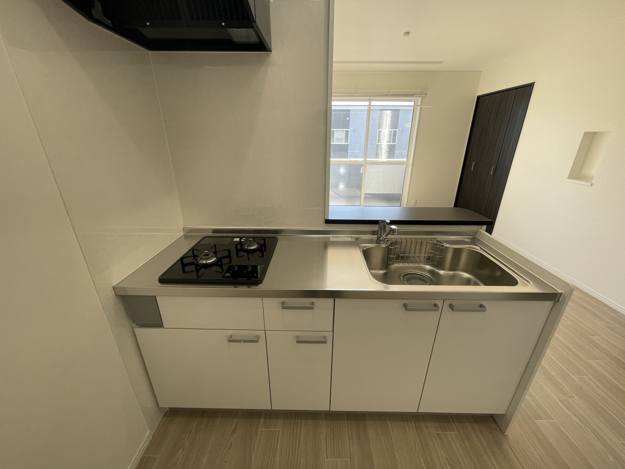 2口ガスコンロ付き