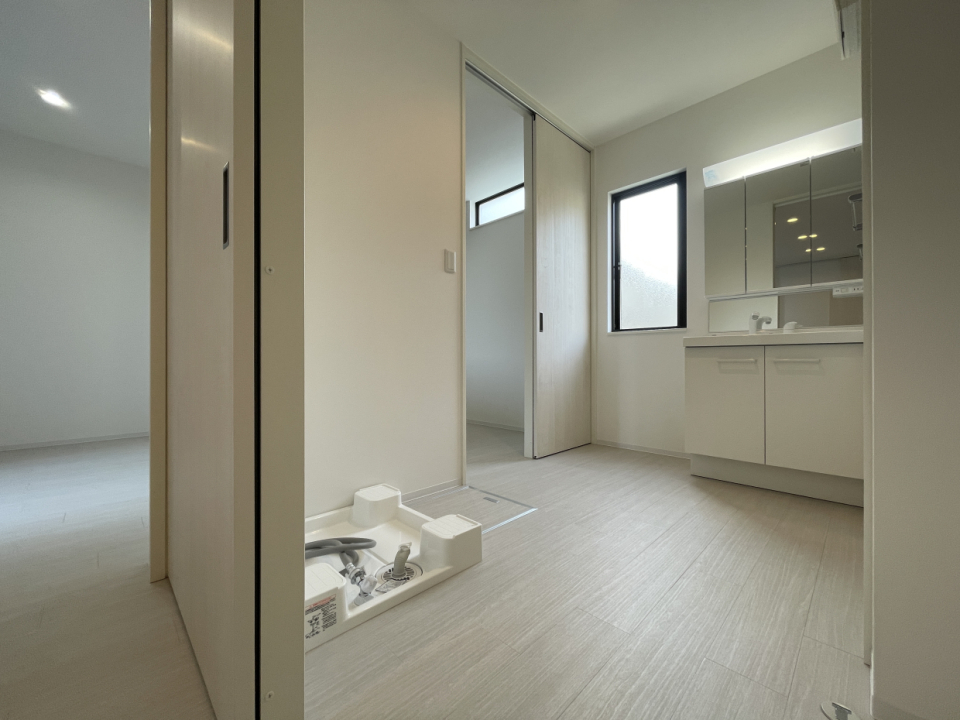 洗面がとにかく広いのが魅力