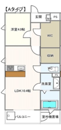 収納たっぷりな角部屋1LDK