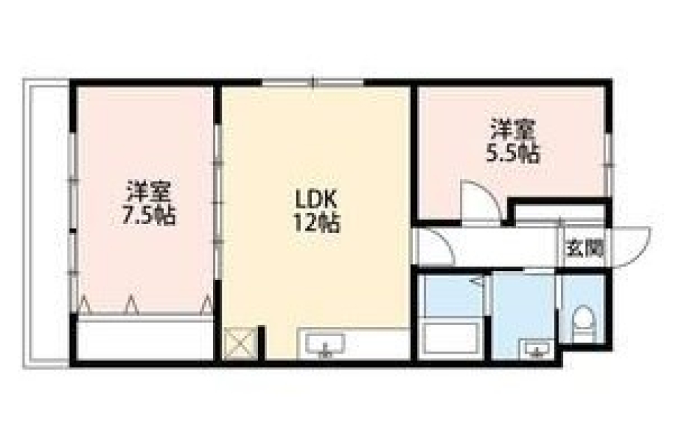 猫と日向ぼっこを楽しむ［ペット可］の間取り図