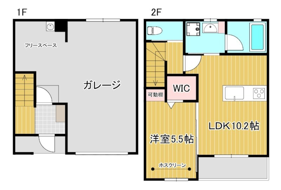 大蒲の新しいガレージの間取り図