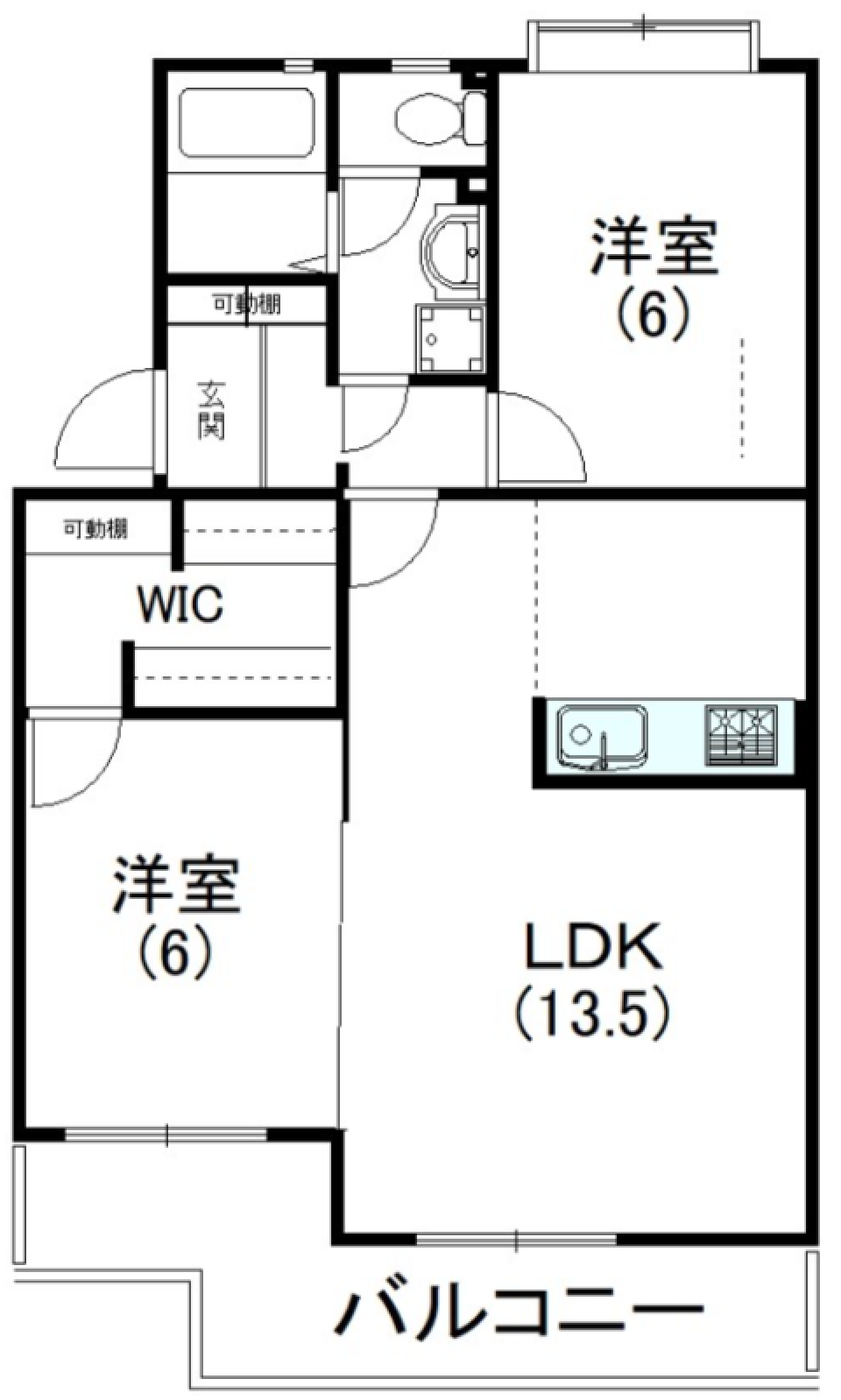 東にも西にも南にも北にもの間取り図