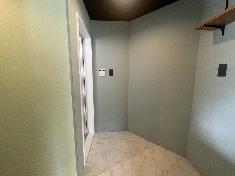 洗面スペースは広々