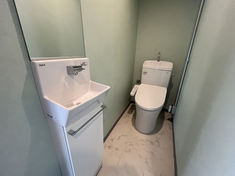 トイレと洗面は一緒、これは意外と便利ですよ