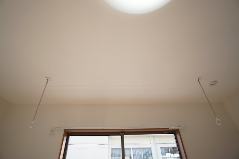 室内物干し付き雨の日も安心