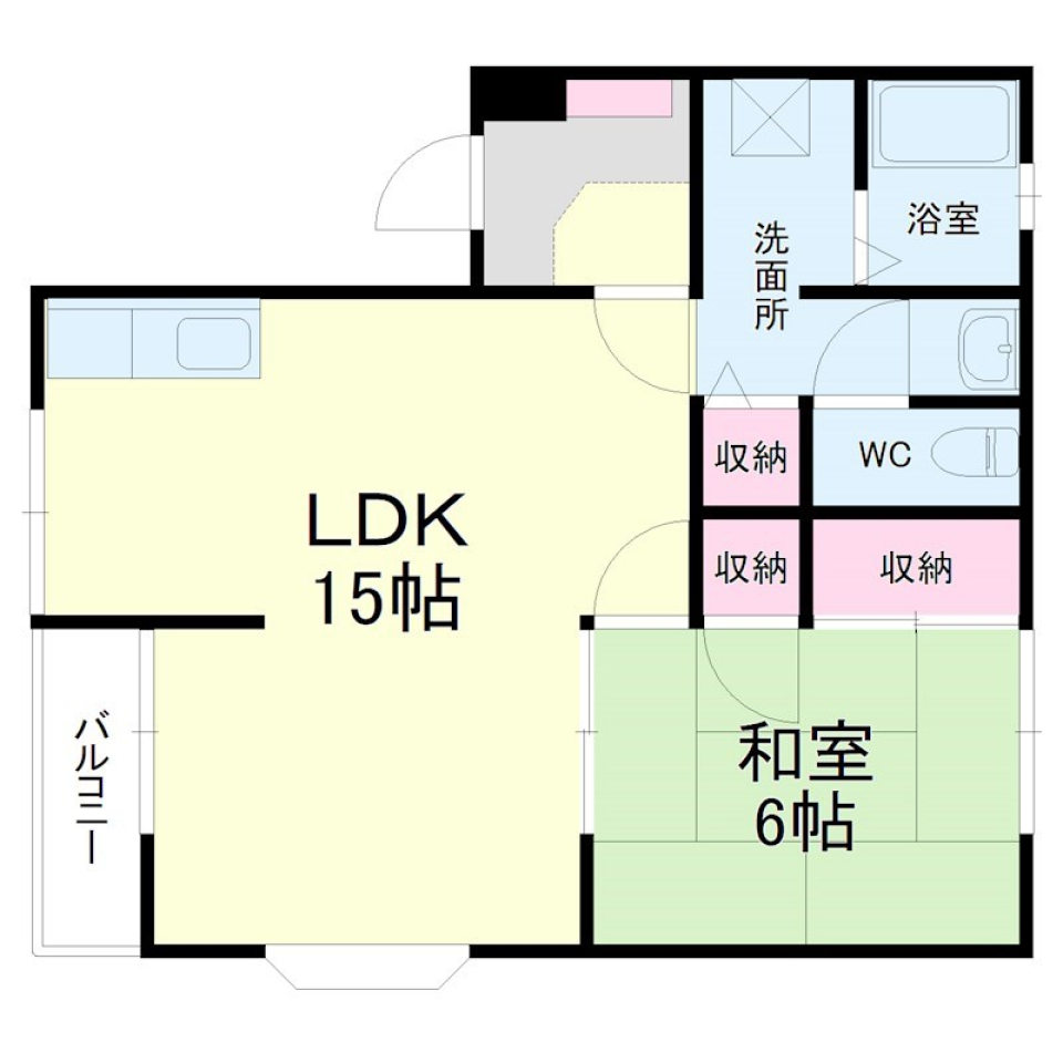 和洋わんLDKの間取り図