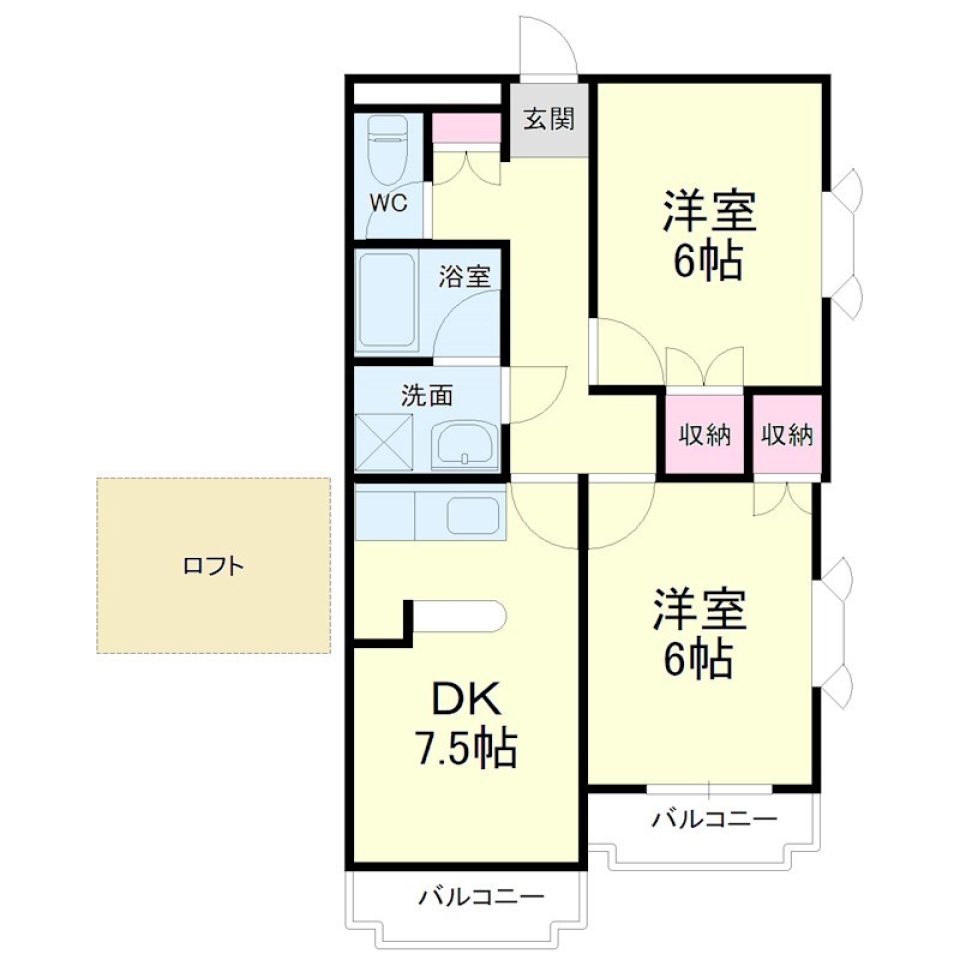 モノクロフト。［ペット可］の間取り図