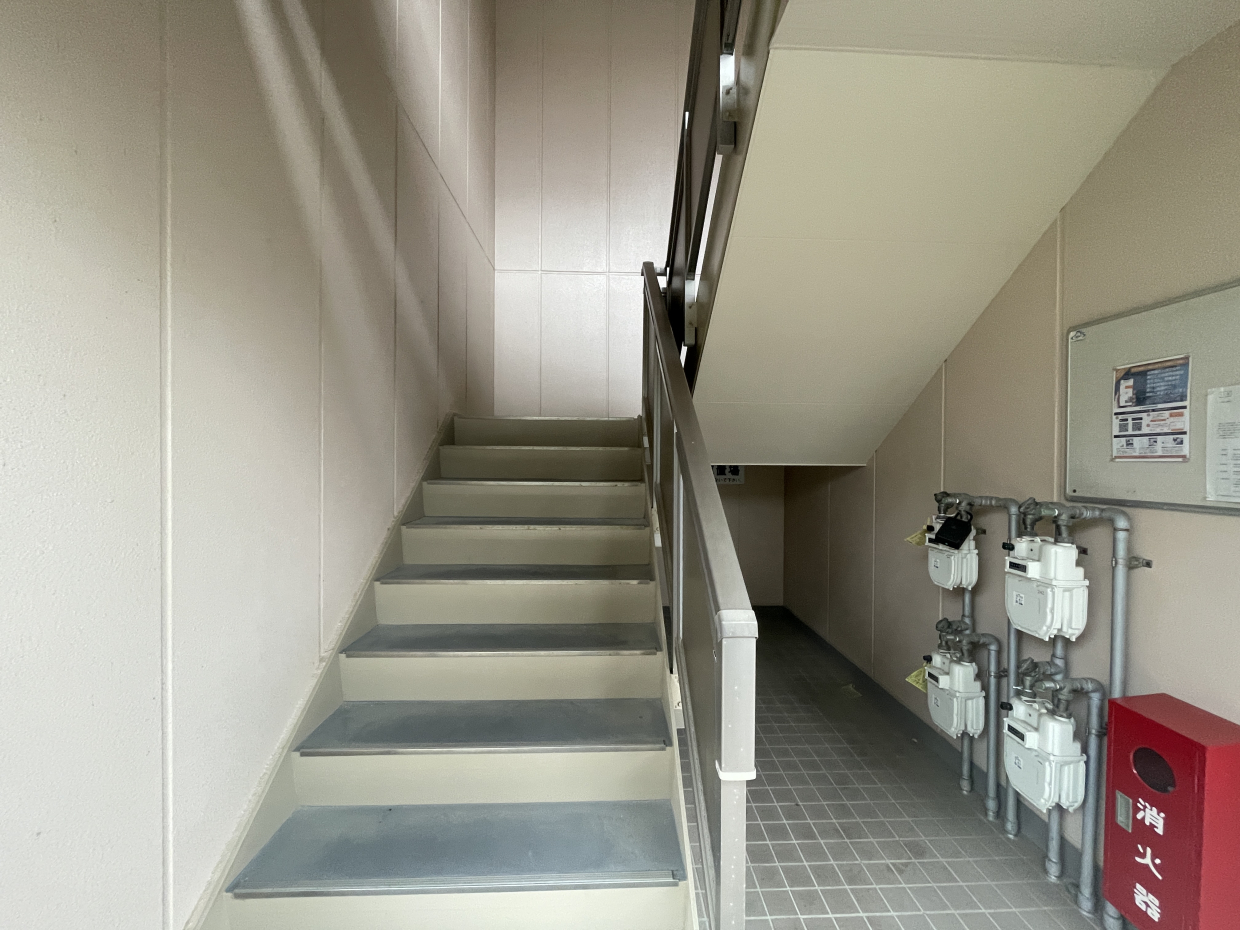 階段ですが2階なので楽々