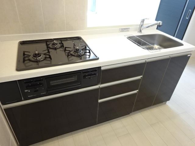 三口コンロで料理効率up！