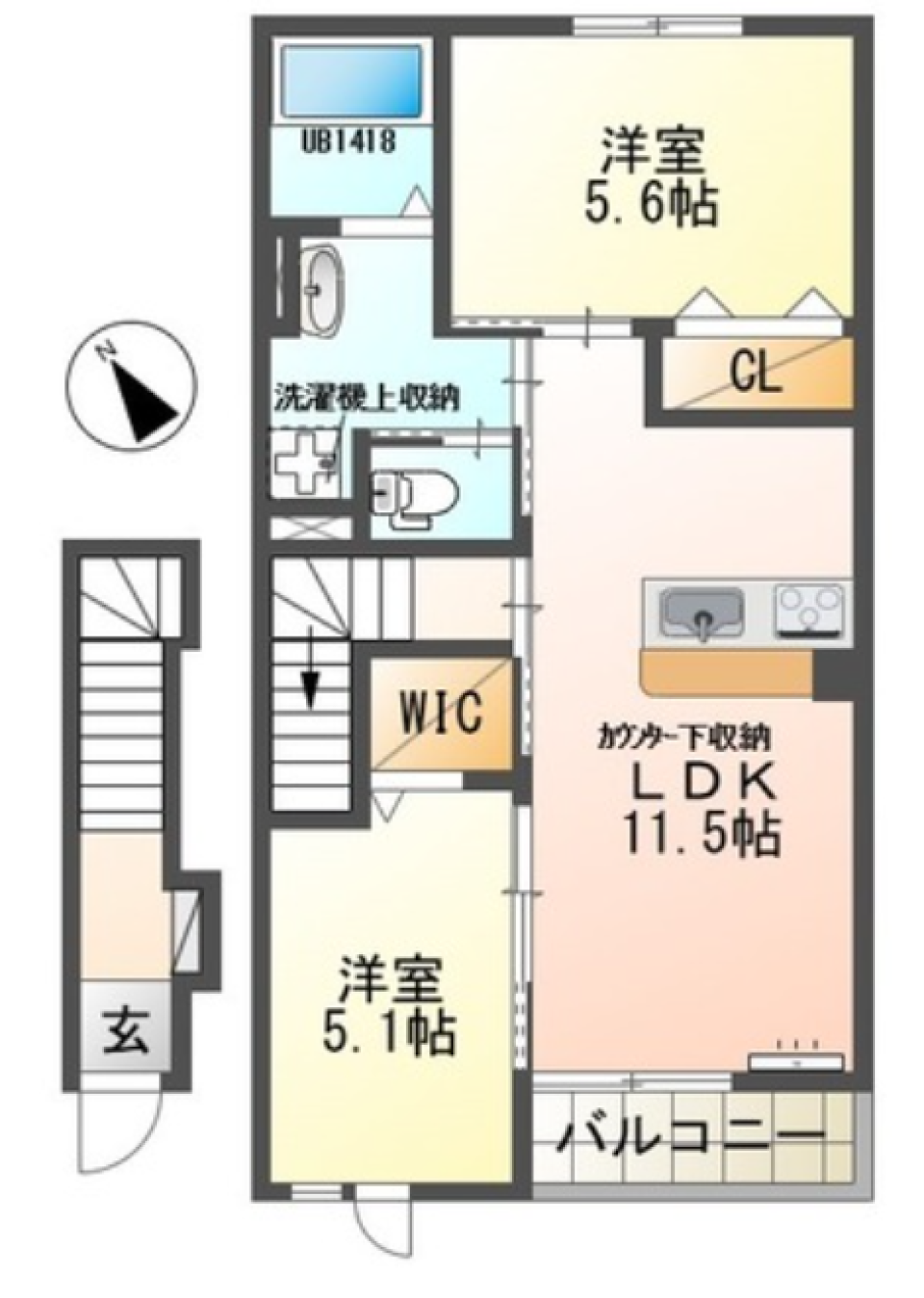 &ldquo;便利さ&rdquo;で選ぶならここ。の間取り図