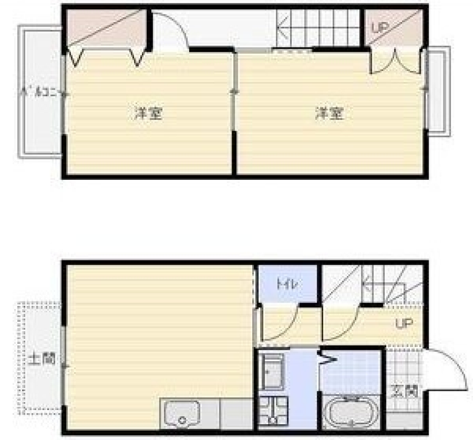 欧州風アパルトマンの間取り図