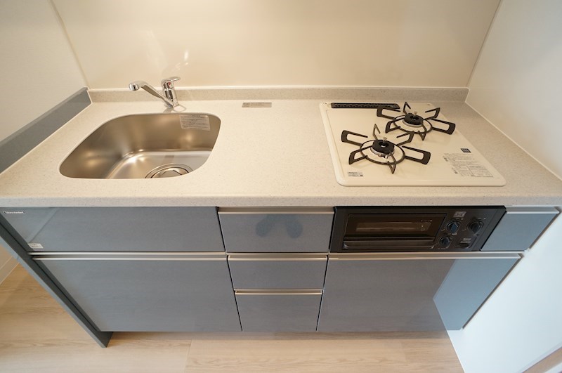 2口コンロのキッチン