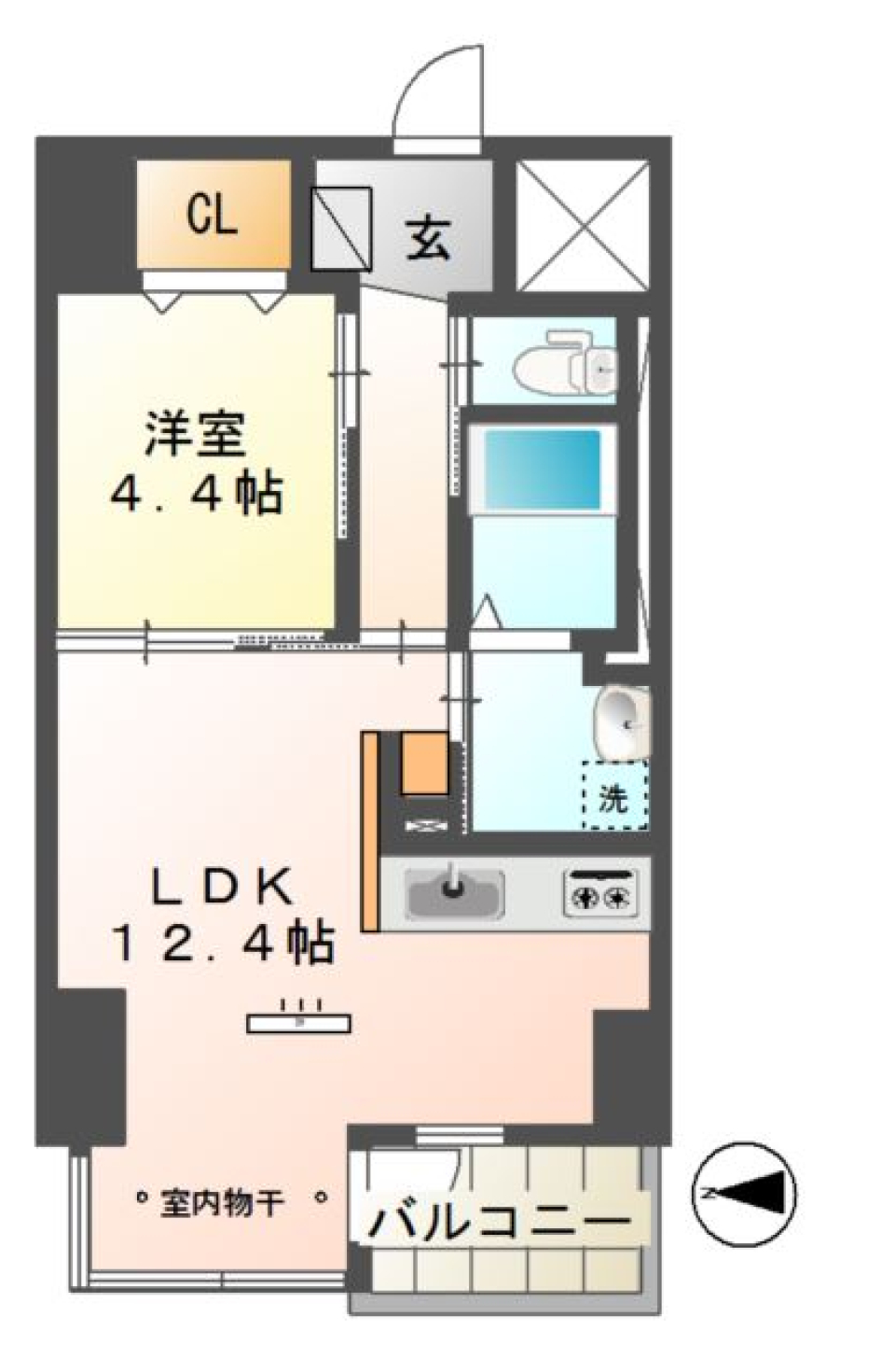 色を減らすと、部屋はこんなにかっこよくなるの間取り図