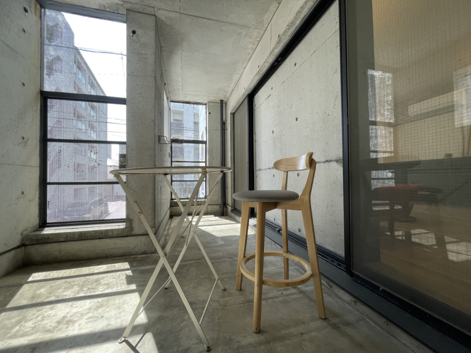 バルコニーでまったり