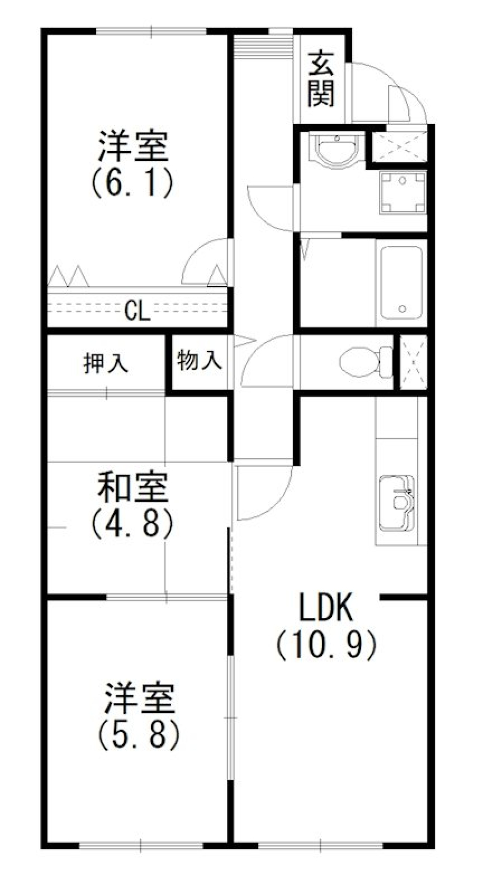 「おかえり」が響く［ペット可］の間取り図
