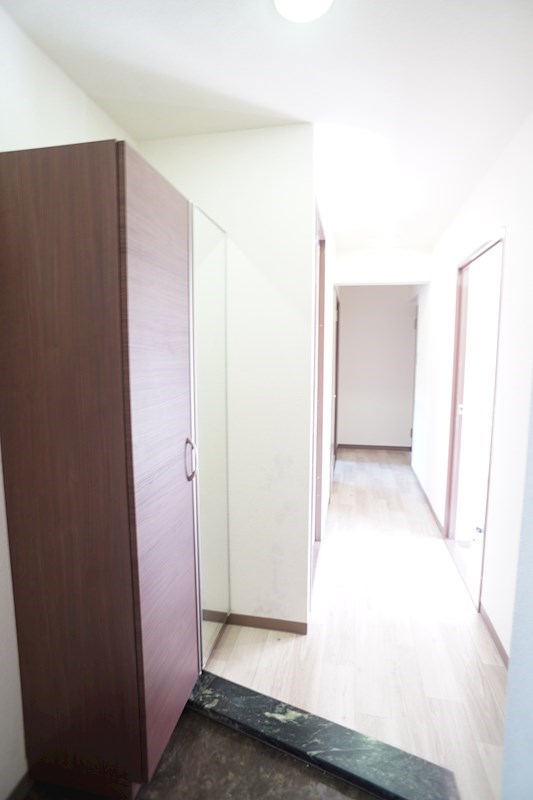 姿見付きの大きなシューズボックス