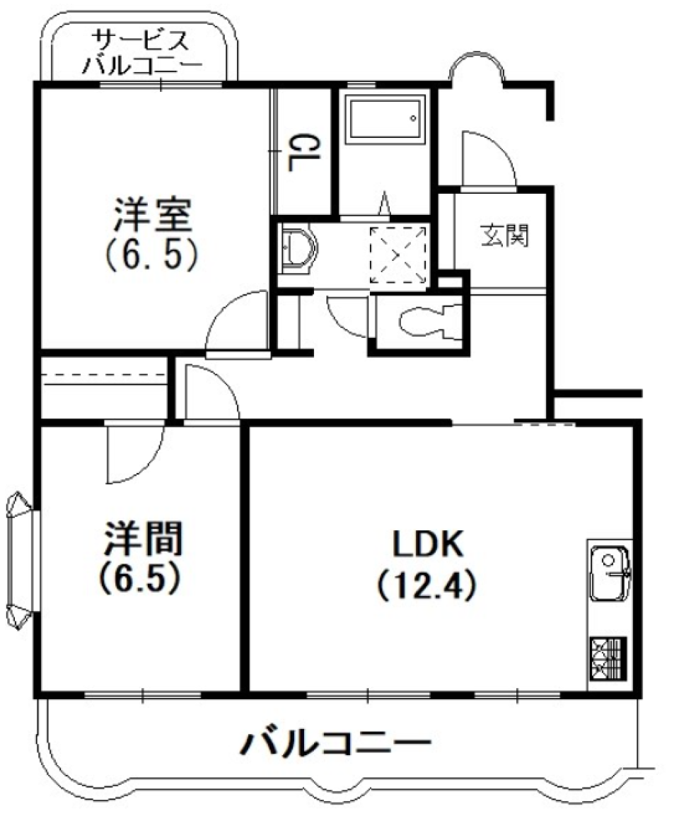 反則級に落ち着く[ペット可]の間取り図