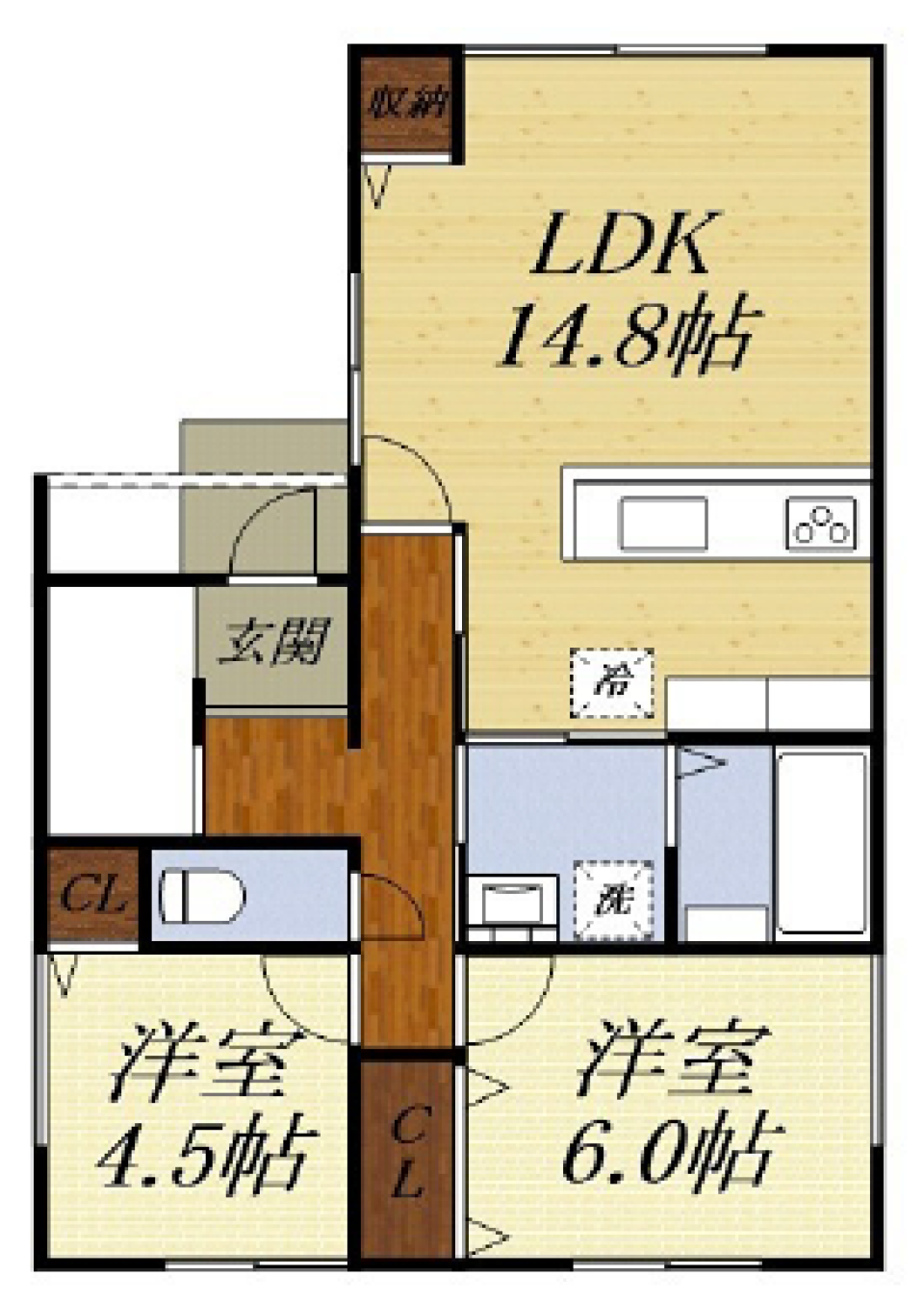 やさしさでできた家。［ペット可］の間取り図