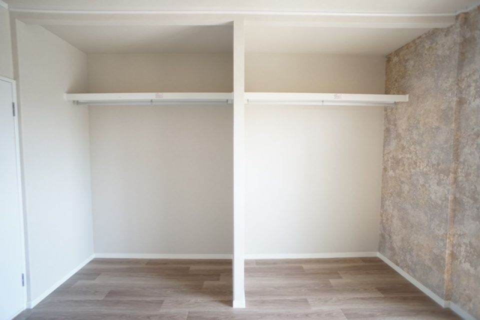 大きなクローゼット付き