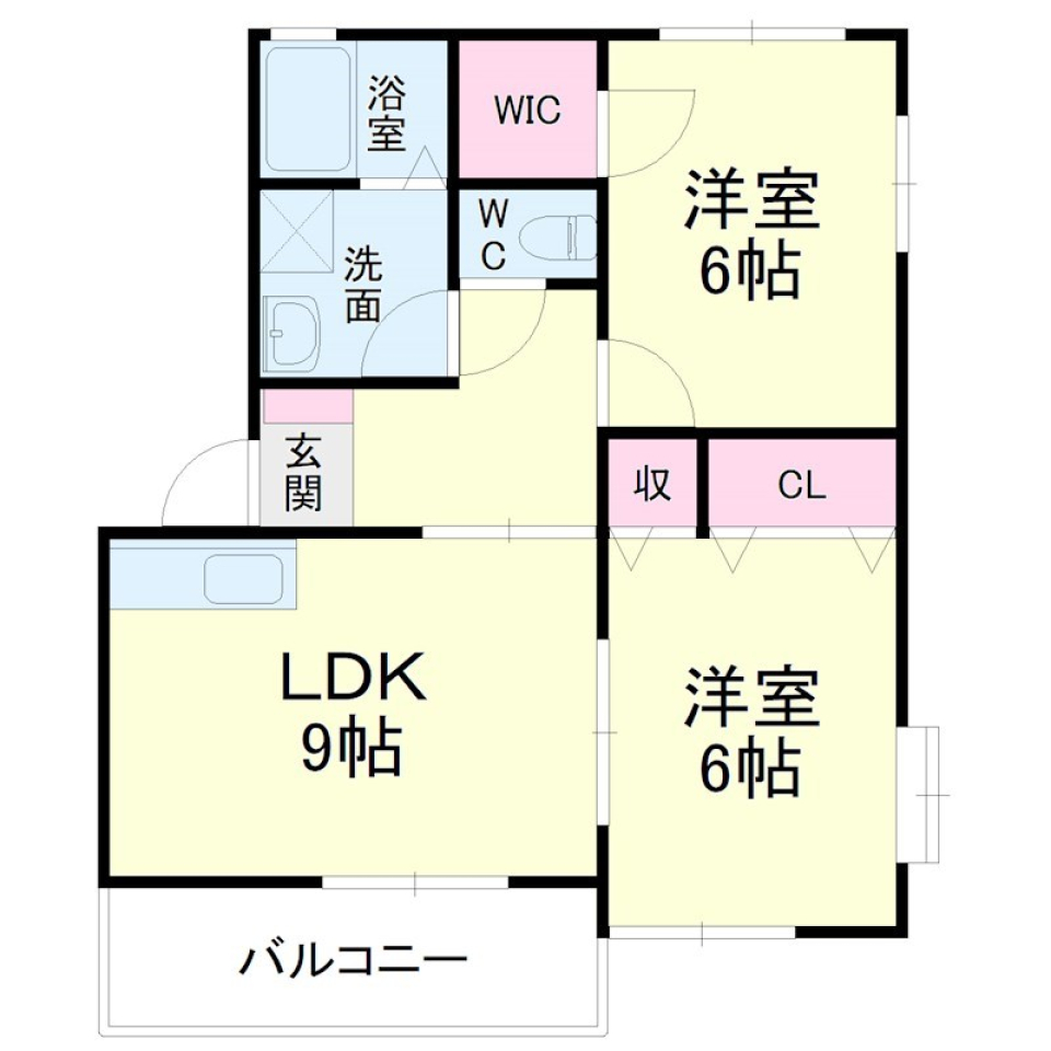 暮らしやすさ重視-角部屋&times;都市ガス-の間取り図