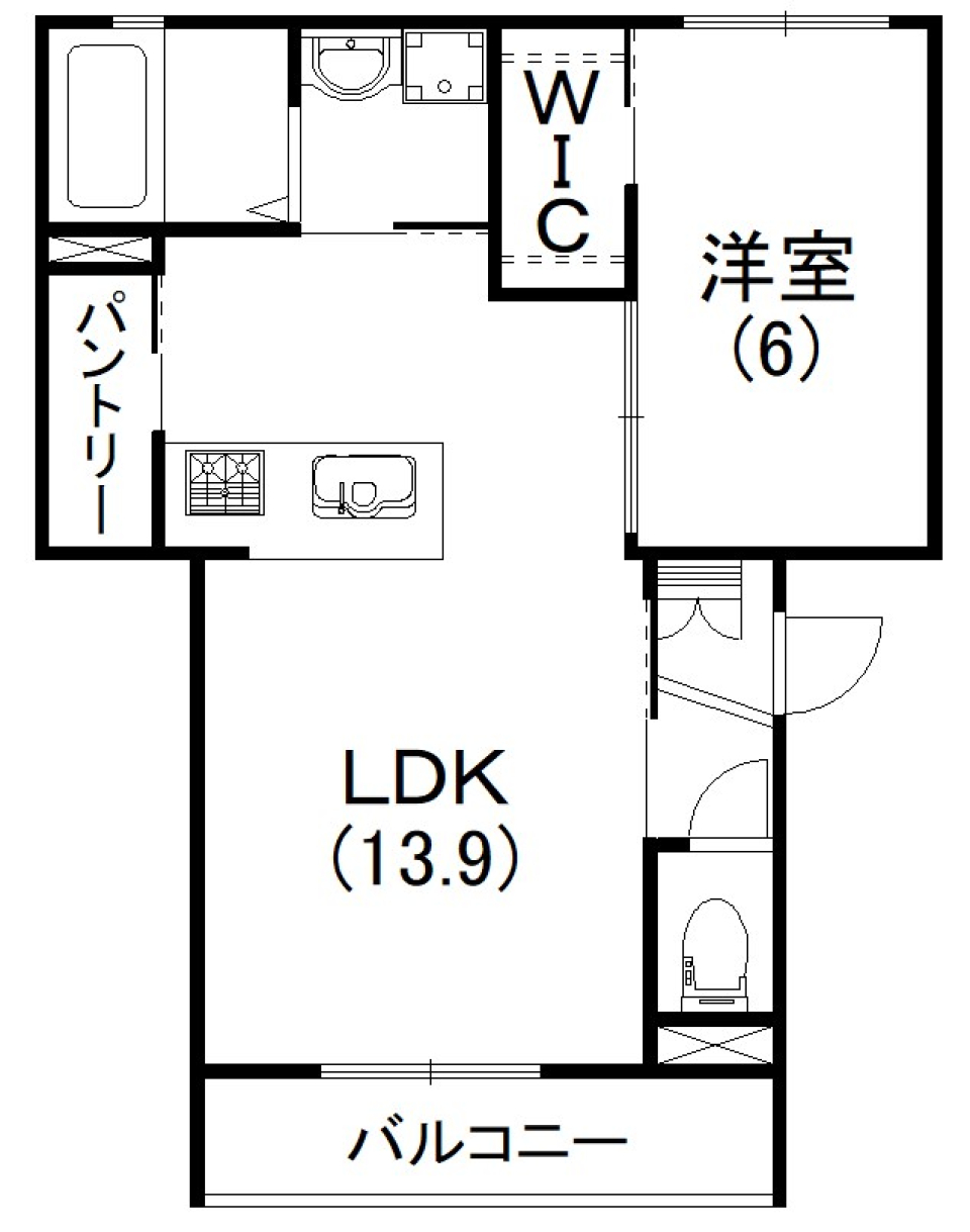 北欧モダンの隠れ家の間取り図