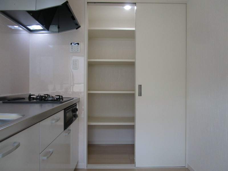 キッチン横にも収納があります