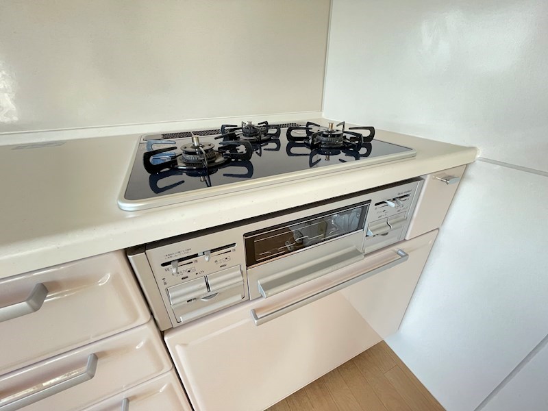 3口コンロで料理が捗ります