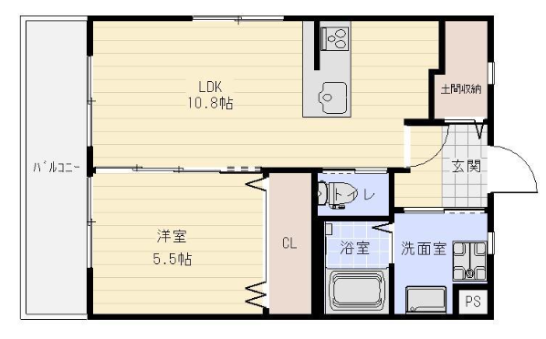 角部屋のお部屋です