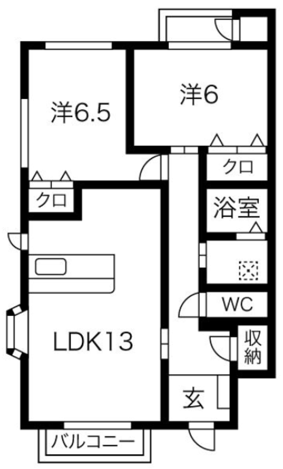 変幻自在の2ROOMの間取り図