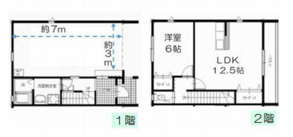 階段を上るたび、ちょっとニヤけてしまう。［ガレージ］の間取り図