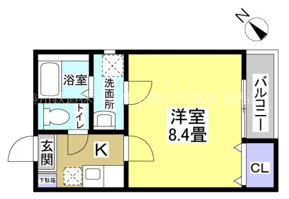 エメラルドグリーンがラッキーカラーの間取り図