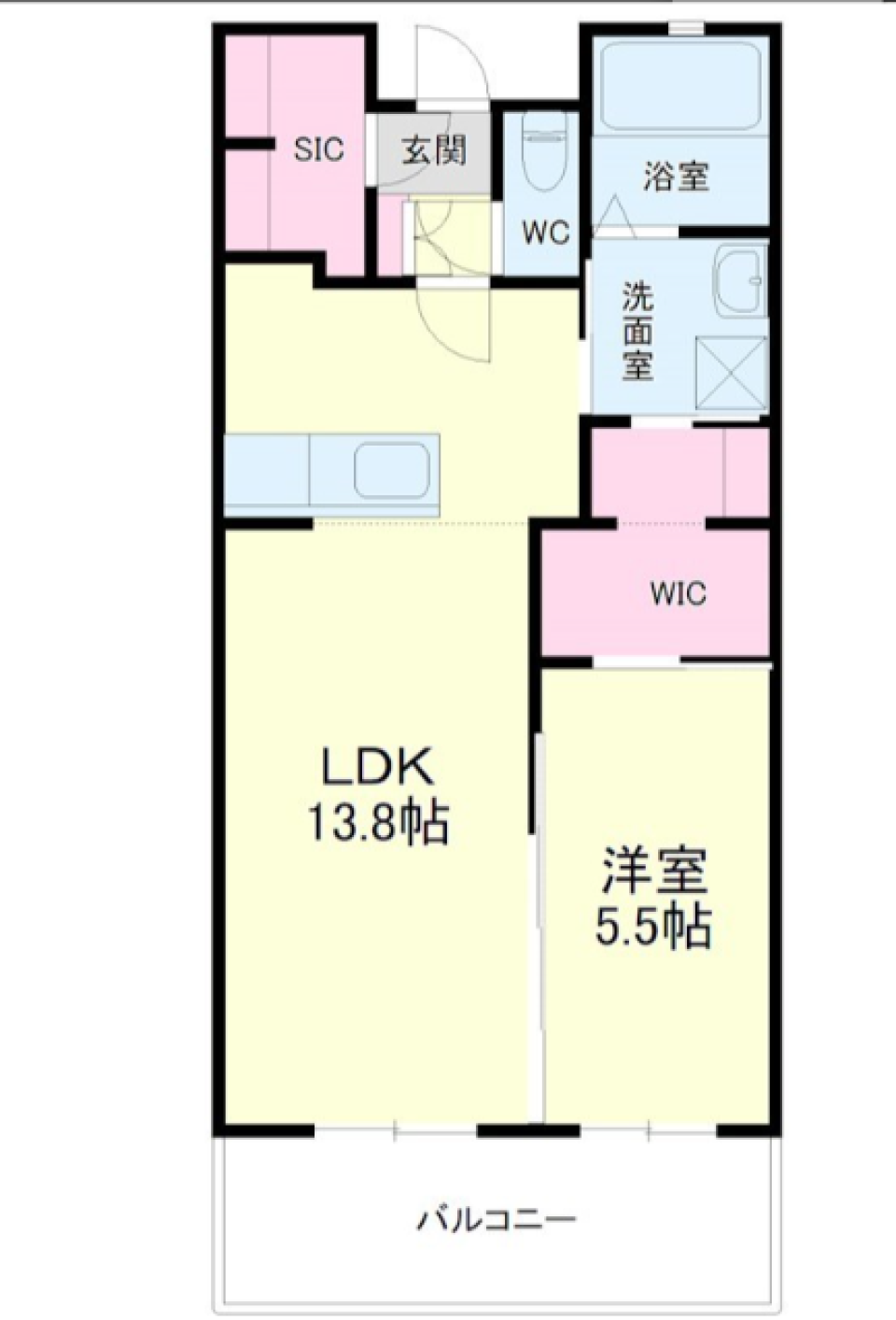 理数系1LDK。の間取り図