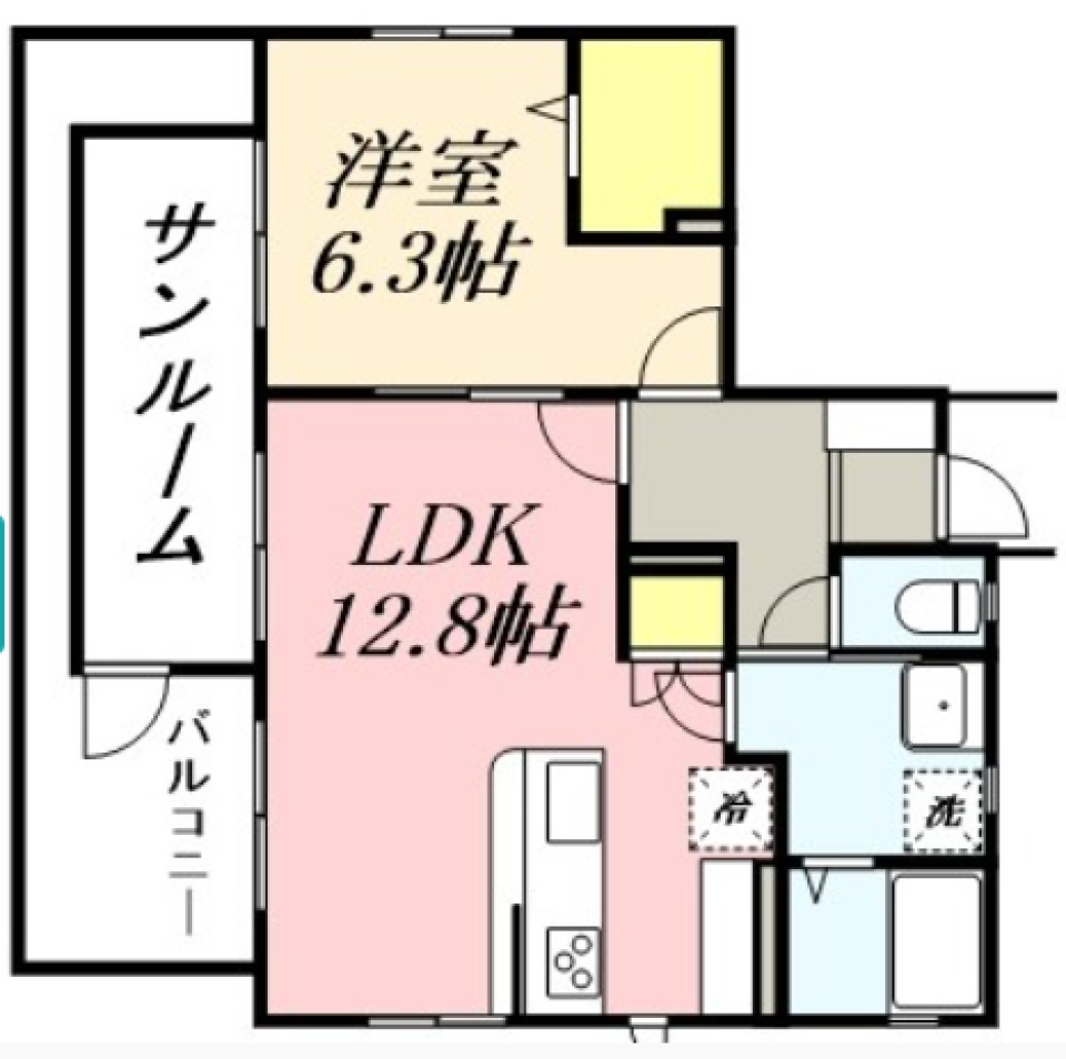 雨でも花粉でも無敵。贅沢サンルーム！！[ペット可]の間取り図