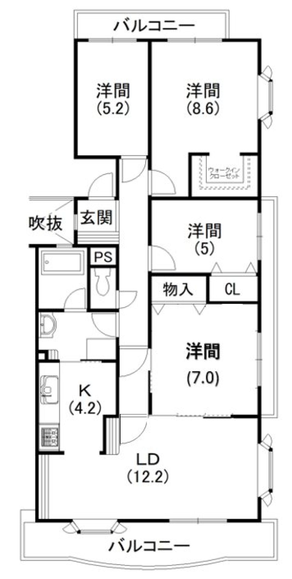 澄んだ中・澄んだ外の間取り図